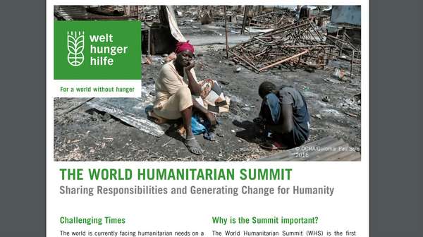 Publication Cover: World Humanitarian Summit