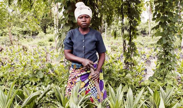 Eine Projektteilnehmerin in Nord-Kivu, Demokratische Republik Kongo