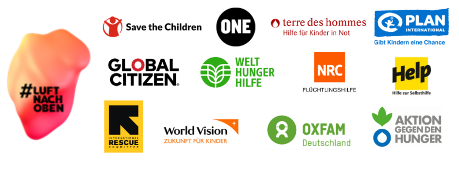 Logo-Collage der Mitgliedsorganisationen von #LuftNachOben