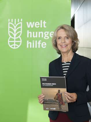 Bärbel Dieckmann, Präsidentin der Welthungerhilfe, präsentiert den Welthunger-Index 2018