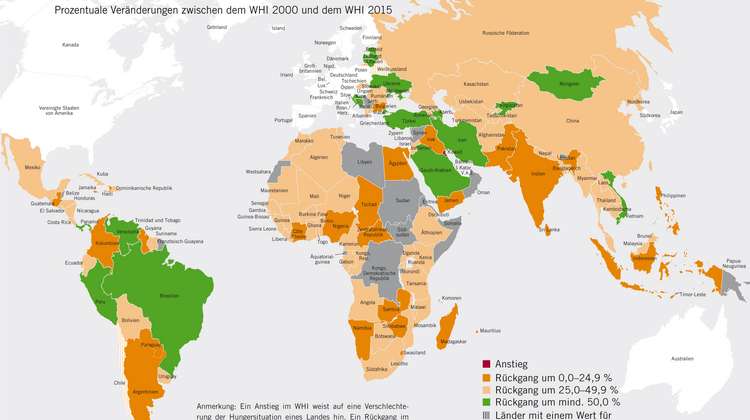 Infokarte: Auszug aus dem Welthunger-Index 2015