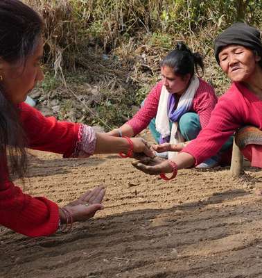 Frauen bei einem Workshop zum Thema Landwirtschaft, Nepal, 2018.