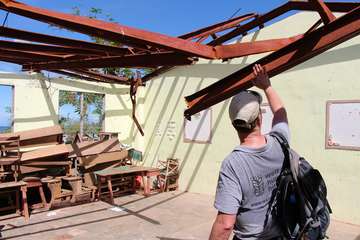 Nothilfe nach dem Taifun in Haiti. 