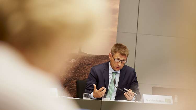 Mathias Mogge, Generalsekretär der Welthungerhilfe, stellt den Jahresbericht 2018 vor.