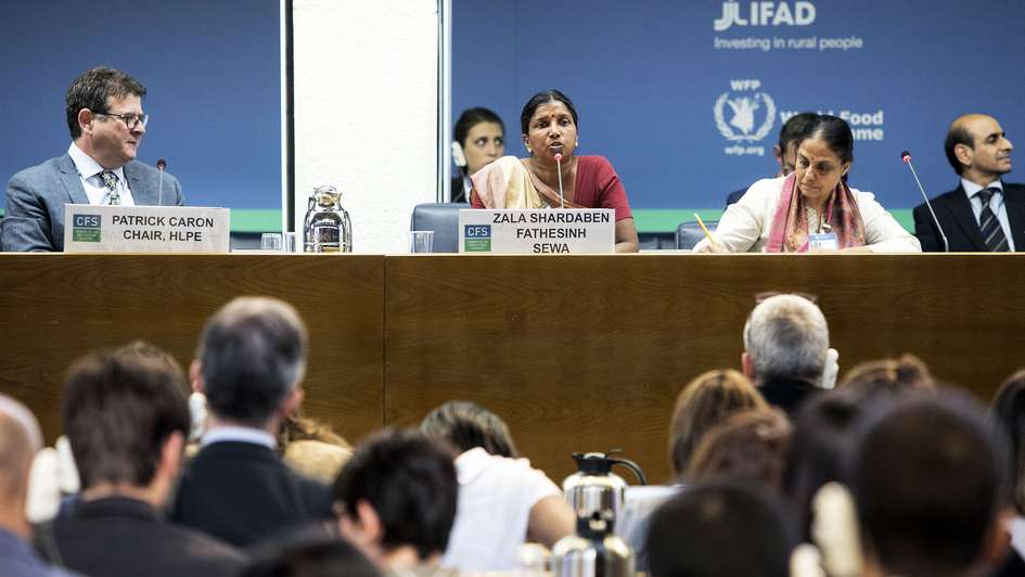 Zala Shardaben Fathesinh at the Opening Ceremony of the 45th Session of the Committee on World Food Security 
