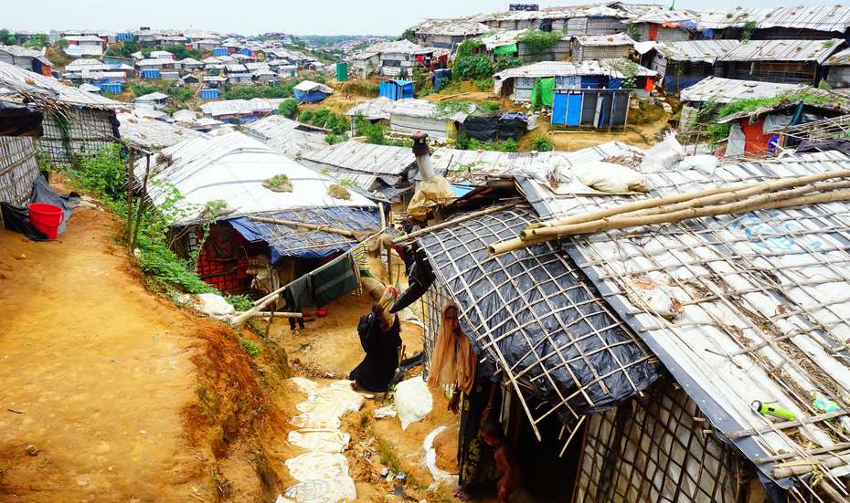 Ein Camp für geflüchtete Rohingya in Bangladesch