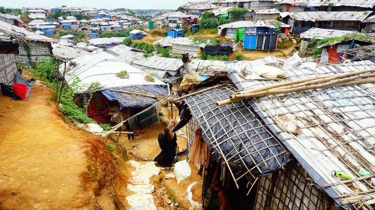 Ein Camp für geflüchtete Rohingya in Bangladesch