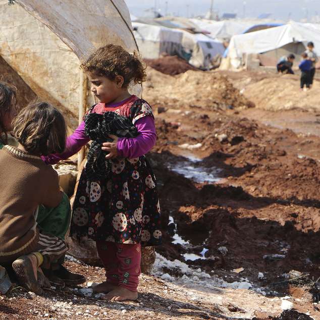 Kinder in einem Flüchtlingscamp in Syrien.