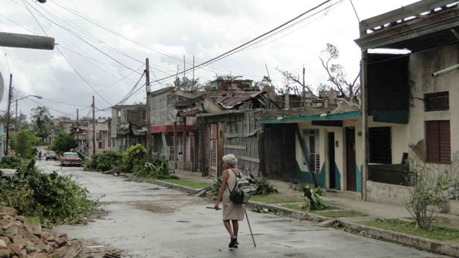 Hurrikan Sandy hat in den karibischen Städten und Dörfern ganze Straßenzüge völlig verwüstet
