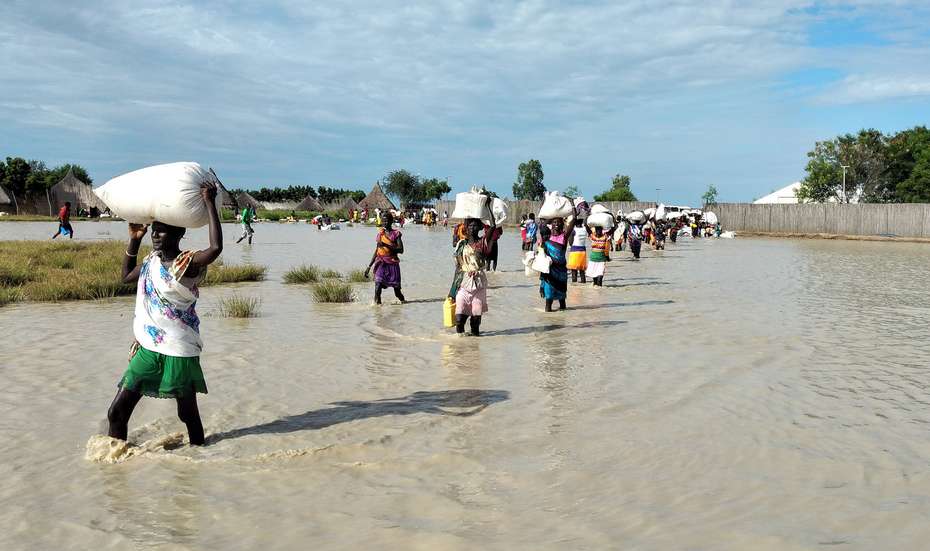 Überschwemmungen Ostafrika: Im Südsudan hatten die Menschen bereits 2021 mit Überschwemmungen zu kämpfen. Jetzt sind sie erneut betroffen und brauchen dringend Hilfe.