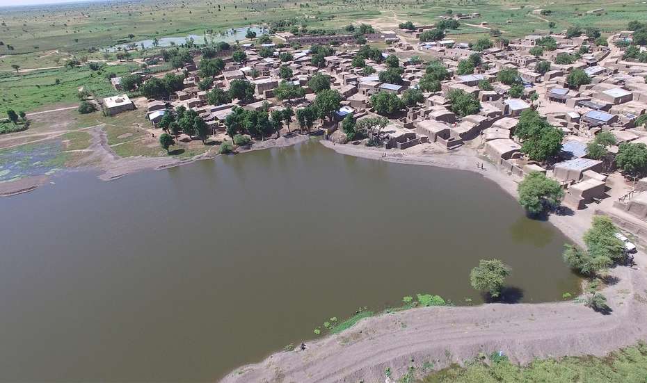 Der Staudamm an der Grenze des Dorfes Koungo in Mali, 2021. 