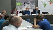 Pressekonferenz Welthungerhilfe: v.l. Simone Pott, Bärbel Diekmann und Dr. Klaus von Grebmer