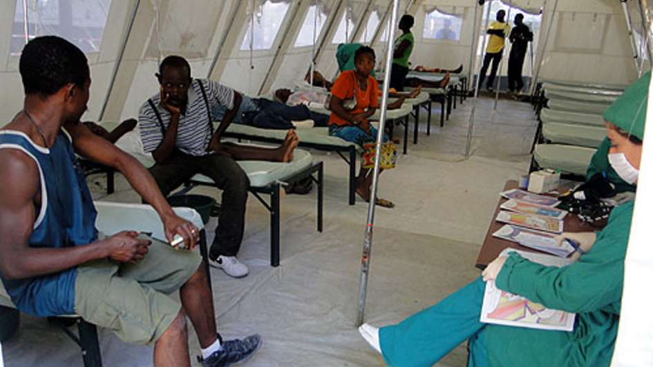 Ein Gesundheitszentrum in Haiti.