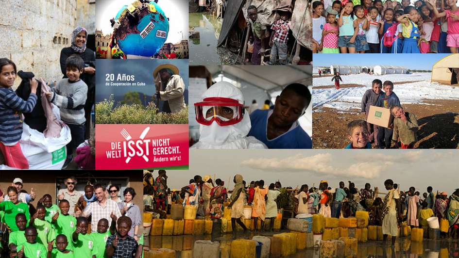 Collage: Die Arbeit der Welthungerhilfe