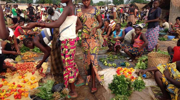 Frauen Markt Gemüse Afrika