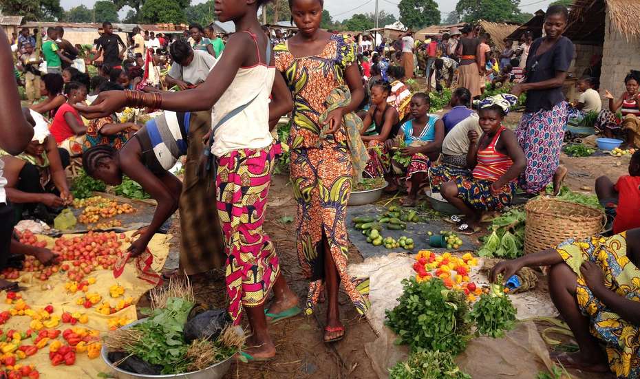 Frauen Markt Gemüse Afrika