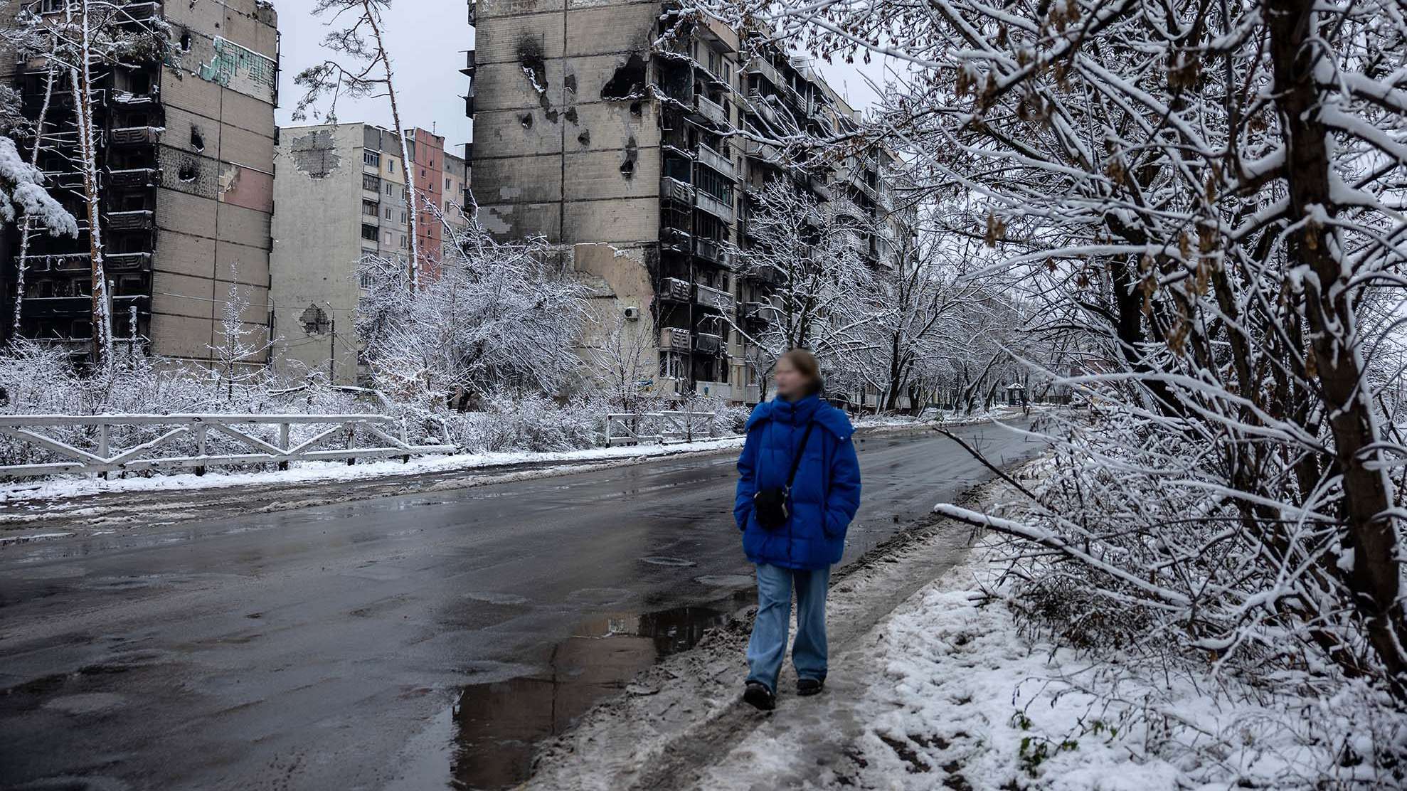 Kalte Wintertage in der Ukraine. Hier: Ternopil.