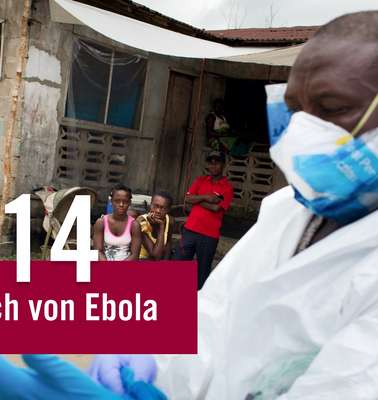 Ausbruch von Ebola in Liberia, 2014.