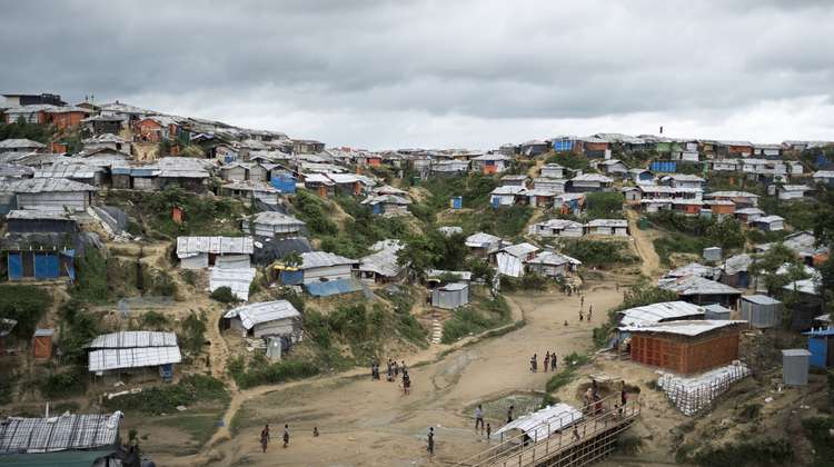 Blick in das Camp Hakimpara für geflüchtete Rohingya in Bangladesch, im August 2018. In 