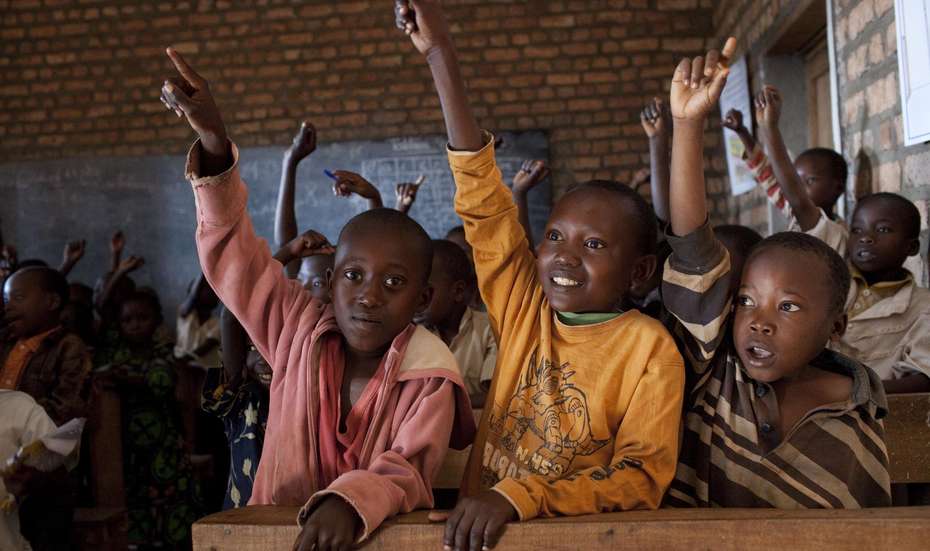 Kinder in einer Schule in Burundi