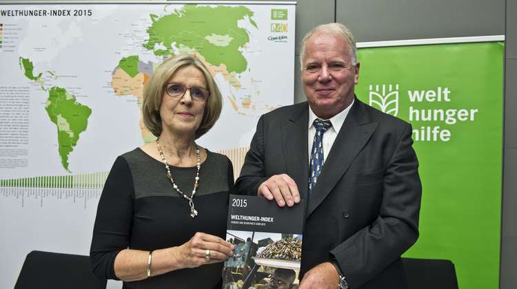 Präsidentin der Welthungerhilfe, Bärbel Dieckmann und Dr. Klaus von Grebmer (IFPRI).