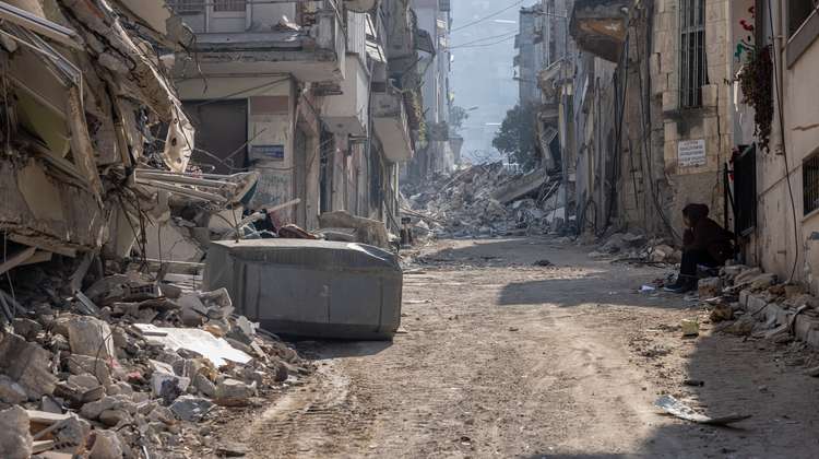 Erdbeben in der Türkei und in Syrien: Zerstörte Häuser.
