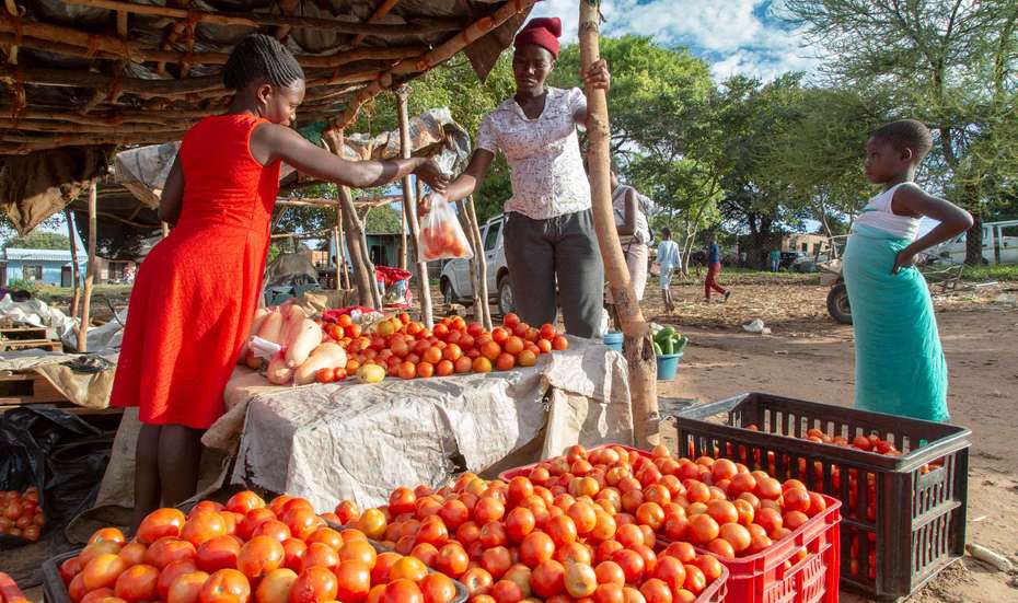 Durch den Anstieg der Lebensmittelpreise können sich die Menschen nur noch das Nötigste leisten, Simbabwe.