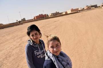 Zwei jesidische Flüchtlingsfrauen