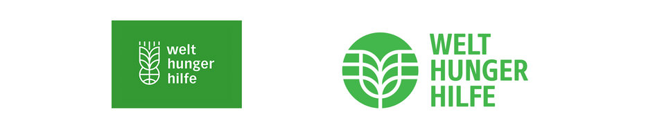 Das bisherige und das neu gestaltete Logo der Welthungerhilfe.