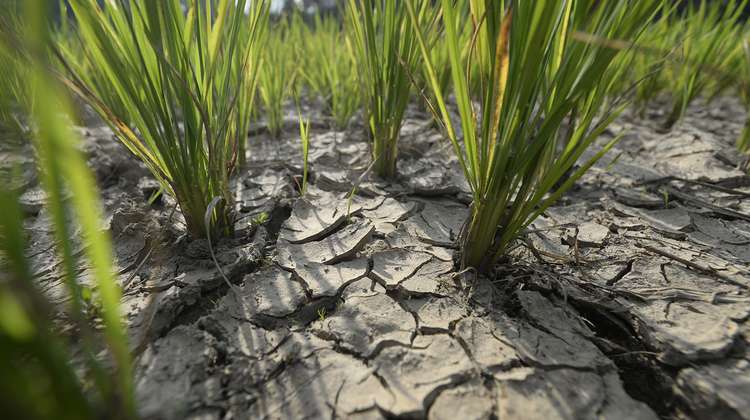 Folgen von Bodendegradation: Ein vertrocknetes Reisfeld in Bangladesch.