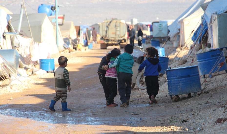 Kinder in einem Flüchtlingscamp in Syrien