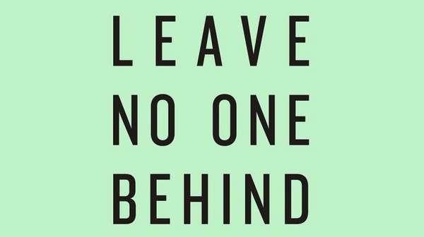Grafikkarte mit der Aufschrift: Leave no one behind!