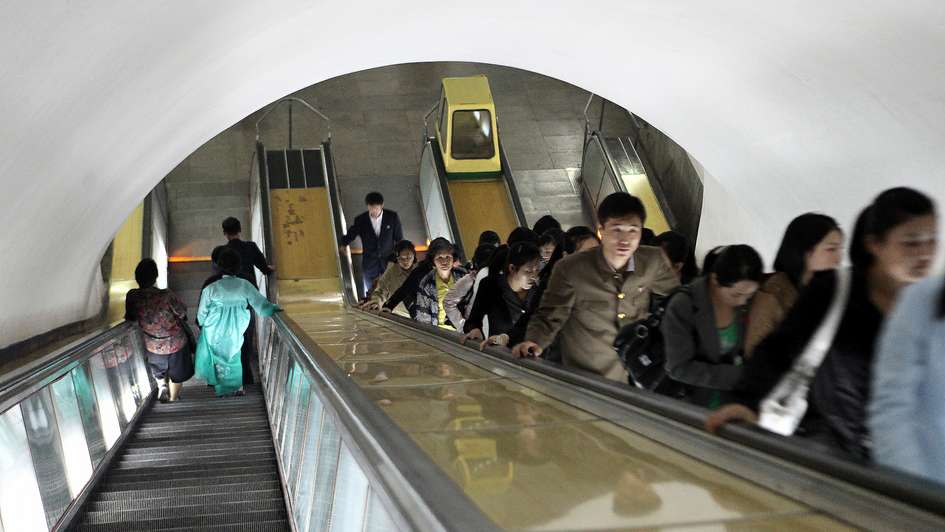 U-Bahnschacht in Nordkorea.