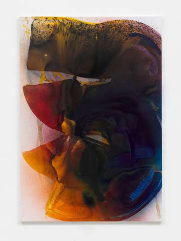 Acryl, Tusche und Pigmente auf Leinwand von Max Frintrop: Ohne Titel (tell the truth), 2019
