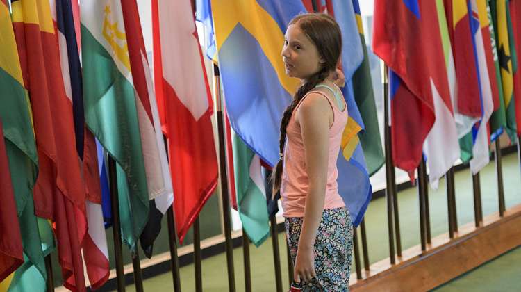 Die Klimaaktivistin Greta Thunberg zu Gast im UNO-Hauptquartier in New York.