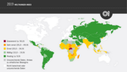 Landkarte mit farbig markierten Ländern.