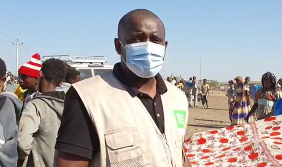 Welthungerhilfe Koordinator Shadrack Mutiso im Flüchtlingscamp, Sudan.