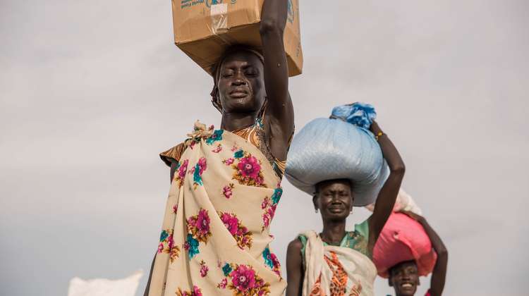 Lebensmittelverteilung Frauen Südsudan, 2017